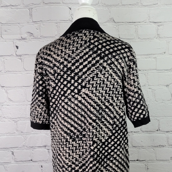 NWT CALVIN KLEIN Quarter Zip Patterned Sweater Dress - Picture 9 of 11